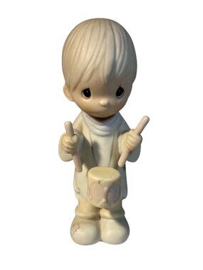 Precious Moments I'll Play My Drum For Him Figurine By Jonathan David 1982